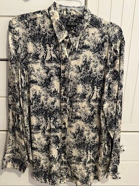 J Crew toile print shirt